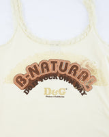 Dolce & Gabbana B-Natural Lace Trim Logo Tank Top