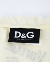 Dolce & Gabbana B-Natural Lace Trim Logo Tank Top