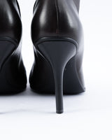 Dior Leather Knee High Logo Boots - EU 37