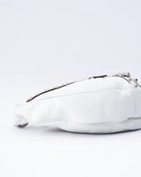 Versace Studded Cresent Leather Hobo Bag