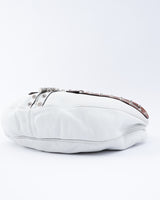 Versace Studded Cresent Leather Hobo Bag