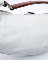 Versace Studded Cresent Leather Hobo Bag