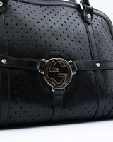 Gucci GG Reins Perforated Leather Shoulder Bag