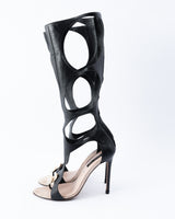 Sergio Rossi Seashells Gladiator Cut Out Heels - EU 37.5