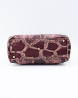 Gucci Python Leather Bamboo Tote Bag