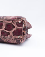 Gucci Python Leather Bamboo Tote Bag