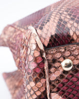Gucci Python Leather Bamboo Tote Bag