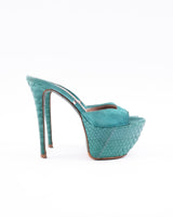 Gianmarco Lorenzi Embossed Python Leather Heels - EU 36