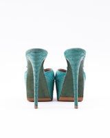 Gianmarco Lorenzi Embossed Python Leather Heels - EU 36