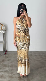 Roberto Cavalli Halter Neck Top & Skirt Set
