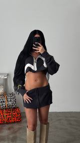 Evisu Zip Skirt and Jacket Set