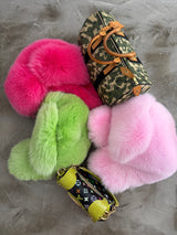 Fox Fur Trapper Hat - Green