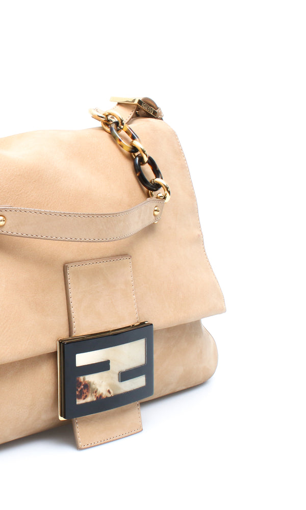 Fendi Nubuck Chain Hobo Bag