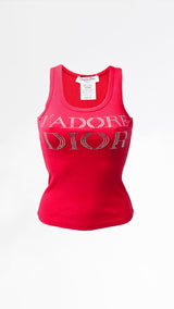 Dior J'adore Dior Rhinestone Tank Top