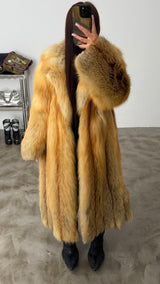 Vintage Golden Island Fox Fur Coat