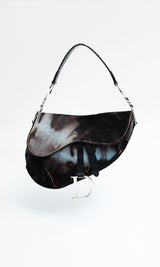 Dior Tie Dye Calf Hair Saddle Bag