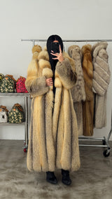 Vintage Golden Island Fox Fur Coat