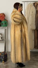 Vintage Golden Island Fox Fur Coat