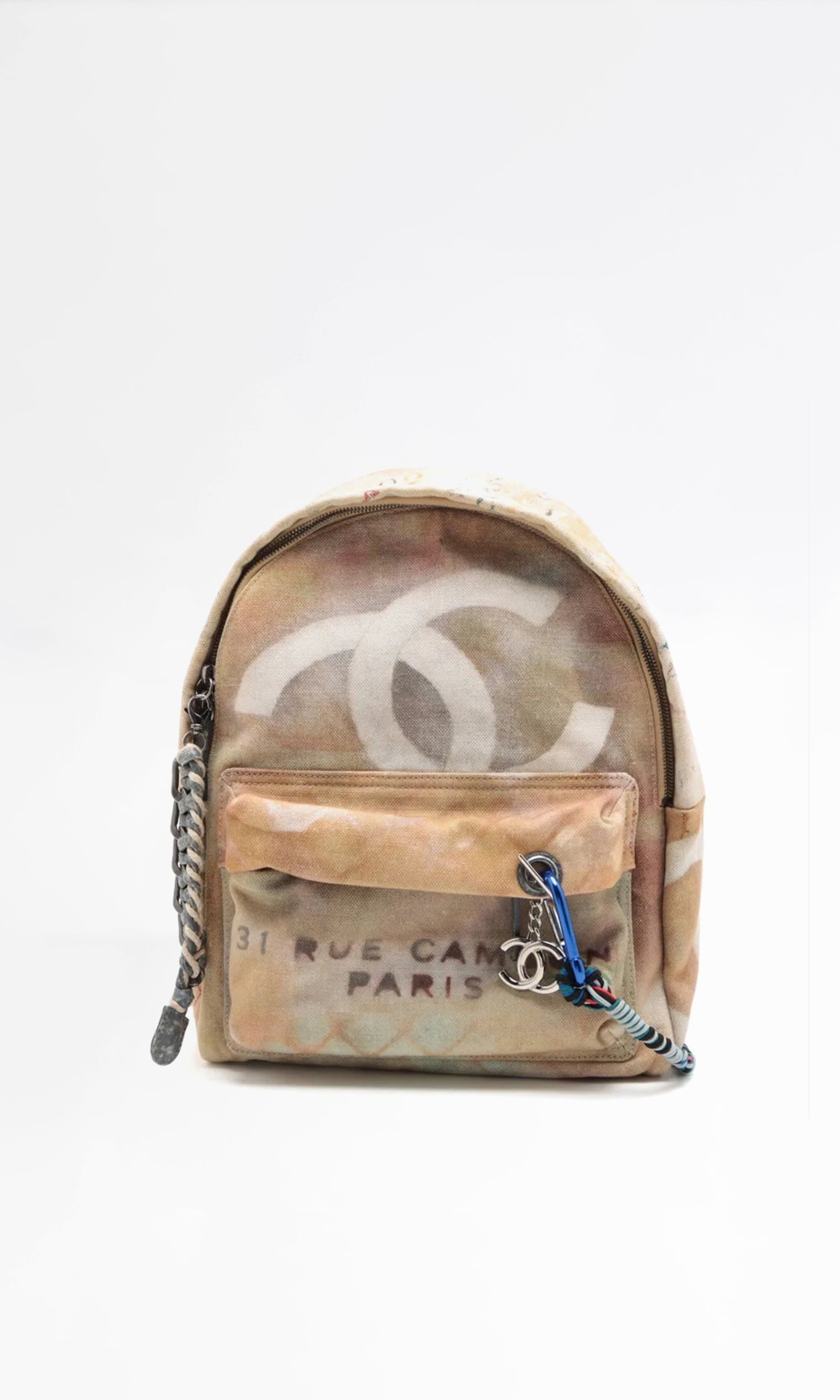 Chanel beige backpack hotsell