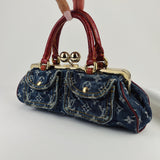 Louis Vuitton Sac Fermoir Denim Bag