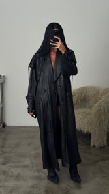 Vintage Leather Trench Coat