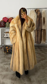 Vintage Golden Island Fox Fur Coat