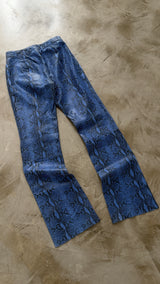 Python Leather Trousers