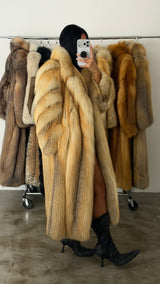 Vintage Golden Island Fox Fur Coat