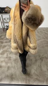 Vintage Golden Island Fox Fur Coat