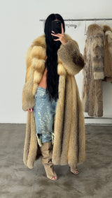 Vintage Golden Island Fox Fur Coat