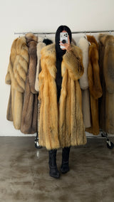 Vintage Golden Island Fox Fur Coat