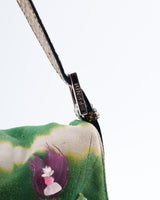 Fendi Suede Floral Snakeskin Baguette