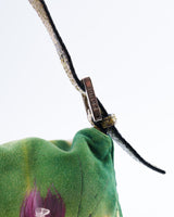 Fendi Suede Floral Snakeskin Baguette