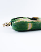 Fendi Suede Floral Snakeskin Baguette