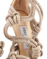 Jimmy Choo Keane Rope Gladiator Heels - EU 38