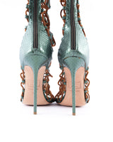 Dsquared2 Iridescent Python Rope Gladiator Heels - EU 39