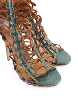 Dsquared2 Iridescent Python Rope Gladiator Heels - EU 39