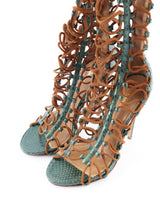 Dsquared2 Iridescent Python Rope Gladiator Heels - EU 39