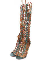 Dsquared2 Iridescent Python Rope Gladiator Heels - EU 39