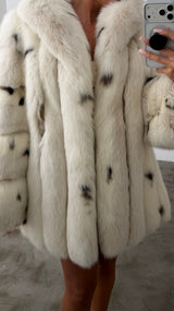 Vintage Fox Spotted Fur Coat