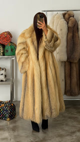 Vintage Golden Island Fox Fur Coat