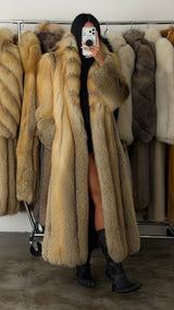 Vintage Golden Island Fox Fur Coat