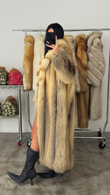 Vintage Golden Island Fox Fur Coat
