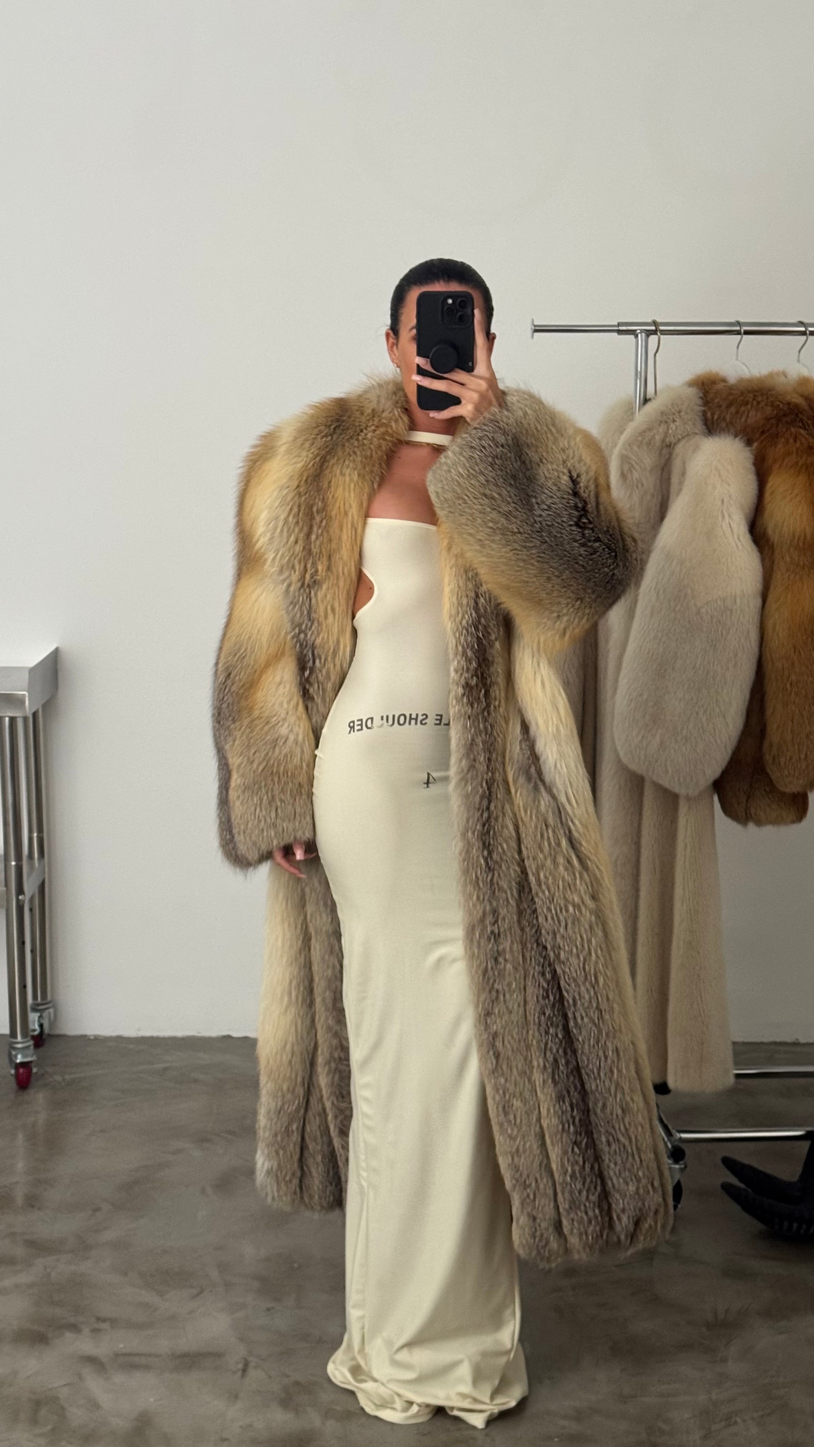 ジャケット・アウター FOX FUR pocket tailored middle coat 84E5936B-ED08-4168-978E-