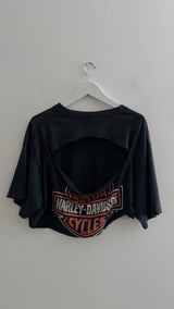 Harley Davidson Custom Cropped T Shirt