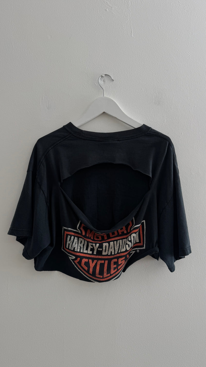 Harley Davidson Custom Cropped T Shirt
