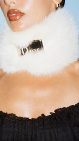 Dior Fur Logo Neckpiece