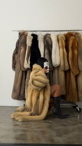 Vintage Golden Island Fox Fur Coat
