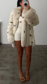 Vintage Fox Spotted Fur Coat