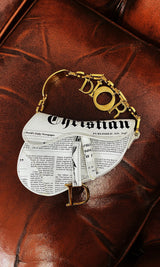 Dior Galliano Newspaper Mini Saddle Bag